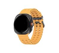 PPzsyxx Silicone Sport ocean Band For Samsung Galaxy Watch 7 Ultra 47MM Band for Men Women Breathable Soft Waterproof Strap(Yellow)