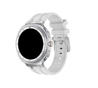 PPzsyxx Soft Silicone Band for Samsung Galaxy Watch 8 Classic 46mm 8/44mm 40mm Sport Bracelet for Watch Ultra 47mm 2025 Correa Accessories(Silver white,For Galaxy Ultra (2024))