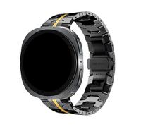 PPzsyxx Stainless Steel Band For Samsung Galaxy Watch 8 40mm 44mm One Piece Metal Strap Correa For Galaxy 8Classic Watchband Accessories(Black Gold,For Watch 8 44mm)
