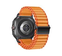PPzsyxx Wide Ripple Nylon Strap For Samsung Galaxy Watch Ultra2(2025) Band Bracelet For GALAXY 7 Ultra 47mm Sport Wristband Accessories(Orange,For Watch Ultra2(2025))