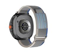 PPzsyxx Woven Nylon Band For Samsung Galaxy Watch 8 40 44mm Breathable sports Band For Watch8 Classic 46mm Replaced Bracelet Accessories(Black blue gray,For Watch 8 44MM)