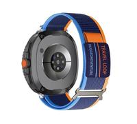 PPzsyxx Woven Nylon Band For Samsung Galaxy Watch 8 40 44mm Breathable sports Band For Watch8 Classic 46mm Replaced Bracelet Accessories(Silver Blue Orange,For Watch 8 40MM)