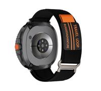 PPzsyxx Woven Nylon Band For Samsung Galaxy Watch 8 40 44mm Breathable sports Band For Watch8 Classic 46mm Replaced Bracelet Accessories(Black Pure Black,For Watch 8Classic)