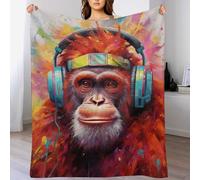 PPZYY Gorilla Blanket Fleece Throw Blankets 3D Bedroom Decor for Couch Bed Sofa Blanket for Kids Teen Young Boys Girls, （100×130cm）