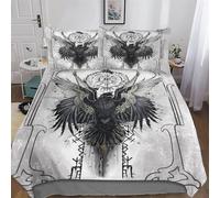 PPZYY Viking Myth Duvet Cover 3PCs, 3D Bedding Sets Microfiber Quilt Cover with Pillowcase, For Adult Girls Boys Comforter Cover Double (200x200cm)