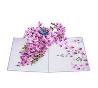 PQ Bees Orchid Mothers Day Cards, 3D Birthday Cards for Women, 6x8in Pop Up Gift Card for Mom, Wife, Her, Daughter, Sister, Grandma (Orchid Blossom 6x8).
