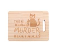Pqahffowr 1 Piece Kitchen Chopping Board Funny Cutting Board This is Where I Murder Vegetable Food Serving Tray Dethawing Engraved Vegan