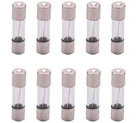Pqahffowr 10 Pcs 250V 10Amp Slow Blow Time Delay Glass Fuses Tubes 5mm x 20mm