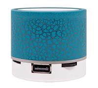 Pqahffowr 1Set Car Audio Outdoor Mini Audio Colorful Crack LED Wireless Bluetooth 5.0 Blue