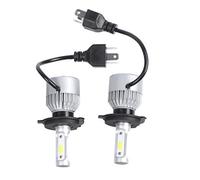 Pqahffowr 2 x S2 H4 72W 8000LM led Headlight Car Hi/Lo Beam Auto Bulbs 6000K White