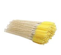 Pqahffowr 300 Pack Mascara Disposable Eyelash Brushes for Extensions Eye Lash Applicator Makeup Tool Kits - Yellow