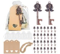 Pqahffowr 30PCS Key Bottle Opener Paper Card Marriage Wedding Decoration Bridal Shower Gifts Wedding Souvenir Favors for Guests Easy Install Easy to Use,D