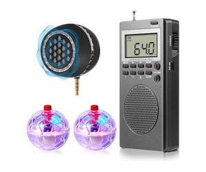 Pqahffowr 4Pcs Spirit Box Equipment Kit with2 LED Cat Ball 1 Spirit Box Speaker Paranormal Equipment Kit Office Outdoor