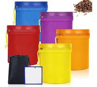 Pqahffowr 5 Pack 5-Gallon Filter Bag, Storage Bags with Filter Screen Reusable Brew Bag with Adjustable Drawstring Fine Mesh Bag