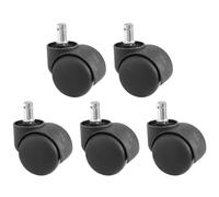 Pqahffowr 50mm Office Chair Roller Castor Wheels - Set of 5 - Black