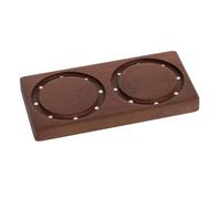 Pqahffowr 58mm Solid Wood Coffee Powder Bowl Storage Board Magnetic Wall Mounted Storage Board Coffee Filter Bowl Storage Rack B