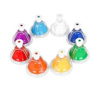 Pqahffowr 8pcs Hand Clocks Set, Diatonic Hand Clocks Hand Bell Set Bells Percussion Music Gift Toy Children'S Melody Handbells Toy