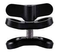 Pqahffowr Camera Accessory Diving Lights Ball Butterfly Clip Arm Clamp Mount Aluminum For 3+/4/5 Gitup SJ6000 Camera Black
