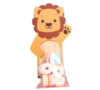 Pqahffowr Cartoon Animal Candy Bag Gift Bag Cute Lion Snack Cookie Bag Jungle Birthday Party Baby Shower Decoration A