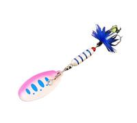 Pqahffowr Composite Sequins Rotating Sequins Metal Hand-Cranked Copper Column Three Hook Lueya Bait