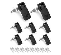 Pqahffowr Compression Latch Flush Sealed Lever Latch Trigger, 8 Pack Latches with 8 Keys Adjustable Lift and Turn, Keyed Alike, Easy to Use