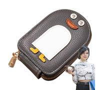 Pqahffowr Cute Ladies Money Wallet, Pu Classic Card Holder Women, Zipper Case Accordion Wallet, Cartoon Card Case Easy to Use,B