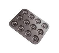 Pqahffowr Holes Donut Cake Mold Baking Cake Mold Cake Mold DIY Chocolate Pastry Dessert Cookie Muffin Handmade Utensils Kitchen Accessories 12 Cup Black
