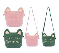 Pqahffowr Little Purses Cute Cat Ears Girl Crossbody Shoulder Bag for Kids, Toddler, (Pink and Green)
