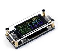Pqahffowr PD100W 5A Multipurpose Decoy5/9/12/15/20V 0.96 Inch Color Screen Voltage Current Power Positive Negative Electrode Pad