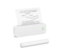 Pqahffowr Portable Mini A4 Printer No Ink Printing A4 Thermal Printer for Phone PC Tattoo Transfer Printer White