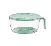 Pqahffowr Rice Strainer, Beans Washer Strainers and Rice Washer Strainer Bowl with Cover Rice Cleaner for Vegetables Green