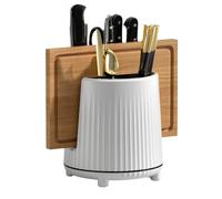 Pqahffowr Rotating Knife Rack, Cutlery Rack, Spoon, Chopsticks, Fork Storage Rack Storage Box, Multifunctional Kitchen Storage B