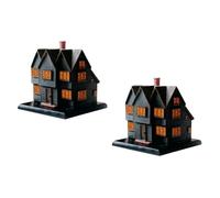 Pqahffowr Salems Witch House Incense Burner Massachusetts Witch House for Halloween Christmas Vacation Ornament Incense Burner2PCS
