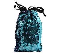 Pqahffowr Sequin Coin Purses Card Key Holder Change Organizer Cute Polka Dot Money Pouch Portable Small Wallets Bag Case Lake Blue