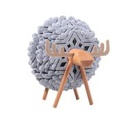 Pqahffowr Sheep Shape Drink Coasters Cup Pads Insulated Round Felt Cup Mats Home Office Table Decor Art Crafts Grey