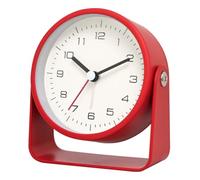 Pqahffowr Small Metal Alarm Clock Quiet Desk Clock for Students for Room Desk Office Decoration C