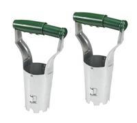 Pqahffowr Stainless Steel Seedling Transplanter Digging Pits Sowing Seedling Tools Planting Vegetable Gardening Hole Shovel