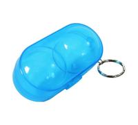 Pqahffowr Table Tennis Ball Storage Box Holds Two -Pong Balls with Key Chain -Pong Ball Container Storage Case for Adults Table Tennis Enthusiast Ball Accessories Blue