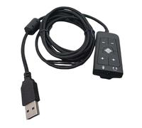 Pqahffowr Upgrades Your Headset with the USB External Sound Card to 3.5mm Headphone Mics Jacks Adapter for Cloud2 7.1 Headphones