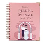 Pqahffowr Wedding Planner for Bride - Planning Book and Organizer, Bridal Binder with Countdown Calendar Valentine's Day Gift Easy to Use