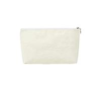 Pqahffowr White Paper Storage Bag, Travel Toiletries Organizer Bag, Portable Waterproof Zipper Cosmetic Bag