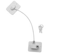 Pqahffowr Window Restrictors with Safety Lock Cable, No Screws Required to Avoid Damage and Protect The Safety, White