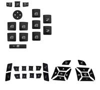 PQAIECXD Car button stickers Compatible With Benz For C W204 2011 2012 2013 Car Door Unlock Memory Button Steering Wheel Button Cover Sticker Trim(Black)