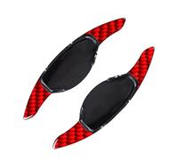 PQAIECXD Extension Shift Paddle Compatible with Infiniti for Q60 2017 2018 2019 2020 2021 2022 Car Interior Replacement Assembly Accessories Steering Wheel Shift Paddle Extension(Carbon Fiber Red)