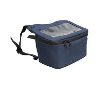 PQAIECXD Motor Pannier Bag Universal Waterproof Motorcycle Handlebar Bag for Adventure Touring GPS Navigation Phone Mount Pouch with Roll-top Closure(Blue)