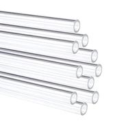 PQAPGT 6 Inch Long 10 Pieces Glass Borosilicate Blowing Tubes 12 mm OD 2mm Thick Wall Tubing Clear Tubes