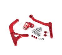 PQCORBE For Ducati For Multistrada V4 RS PIKES PEAK For MULTISTRADA V4 S 2021-2024 2023 2022 Motorcycle Steering Damper Bracket Stabilizer Kit Steering Damper(Red-Bracket)