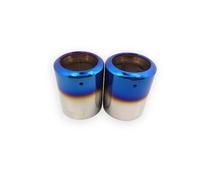 PQCORBE For F&ord For Kuga 2013 2014 2015 2016-2020 Stainless Steel Exhaust Pipe Mufflers Tailpipe Muffler Tip 1 Pair Exhaust Tail Pipes(Blue 2pcs)