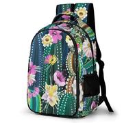 PQERFOSJD Travel Backpack Unisex Daypack Shoulder Bags Colorful Cactus Cacti Succulents Bookbag For Boys And Girls