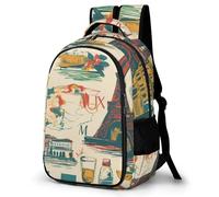 PQERFOSJD Travel Backpack Unisex Daypack Shoulder Bags Element Patterns Bookbag For Boys And Girls